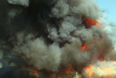yangın duman alev yanık kaza felaket arka plan