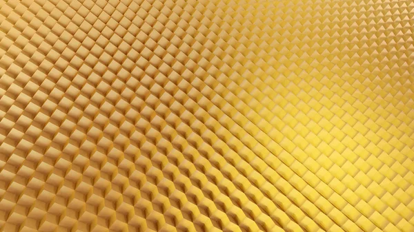 Желтые кубики 3D иллюстрации фон текстуры геометрии многоугольника Лицензионные Стоковые Фото