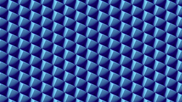 蓝色立方体图案低多边形几何背景三维插图 — 图库照片