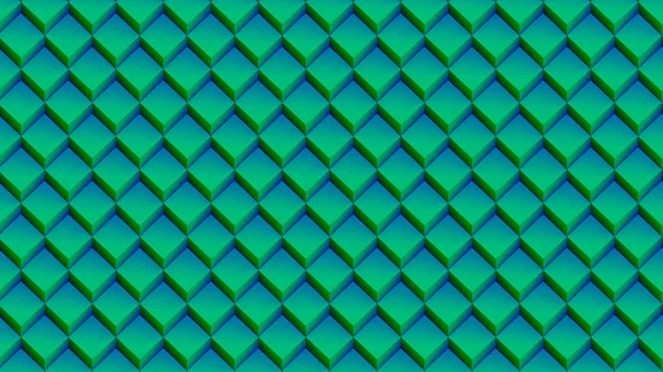 Κύβους φόντο πράσινο μπλοκ μοτίβο χαμηλή πολυ επίδραση γεωμετρία — Φωτογραφία Αρχείου