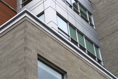 ofis binası pencereleri modern perspektif cephesi