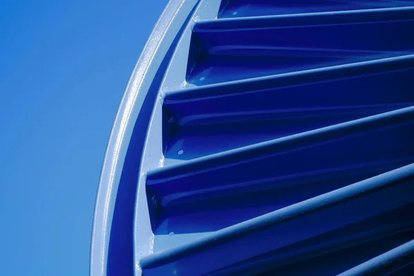 Círculo de metal pintado aro forma roda diâmetro close-up — Fotografia de Stock