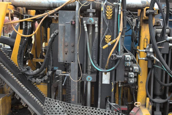 Tecnología Máquinas Mecánicas Cables Tuberías Ingeniería Industrial — Foto de Stock