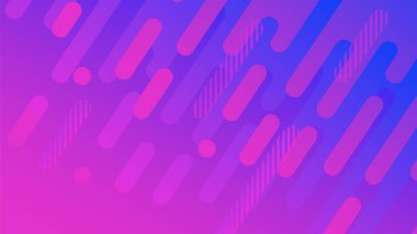 Soyut geometrik çizgi desen arka plan iş broşürü kapak tasarımı için. Mavi, pembe vektör afiş poster şablonu