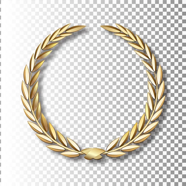 Vector gold laurel wreath.Laurel wreath with golden ribbon.