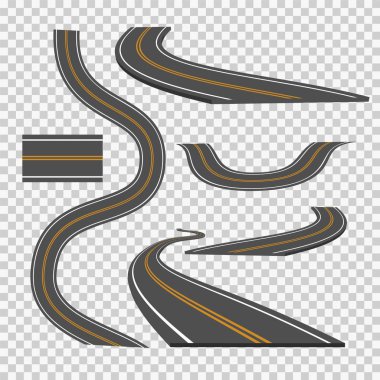 Sarma eğri yol yön veya karayolu ile işaretler.