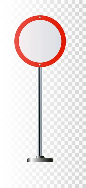 European Union No Vehicles Warning Sign, Isolated — Stock Vector