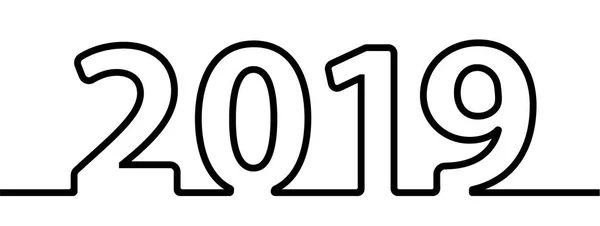 Bonne année 2019 Modèle de conception de texte, Illustration vectorielle EPS10 — Image vectorielle