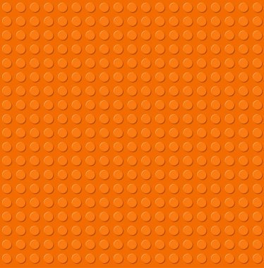 Turuncu plastik inşaat plaka. Mükemmel vektör arka plan closeup parlak plastik inşaat blok.