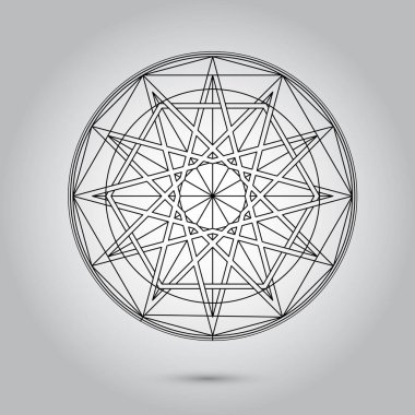 Tasarım Eps 10 stok fotoğraf illüstrasyon soyut en az siyah ve beyaz yıldız.