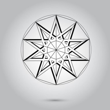 Tasarım Eps 10 stok fotoğraf illüstrasyon soyut en az siyah ve beyaz yıldız.