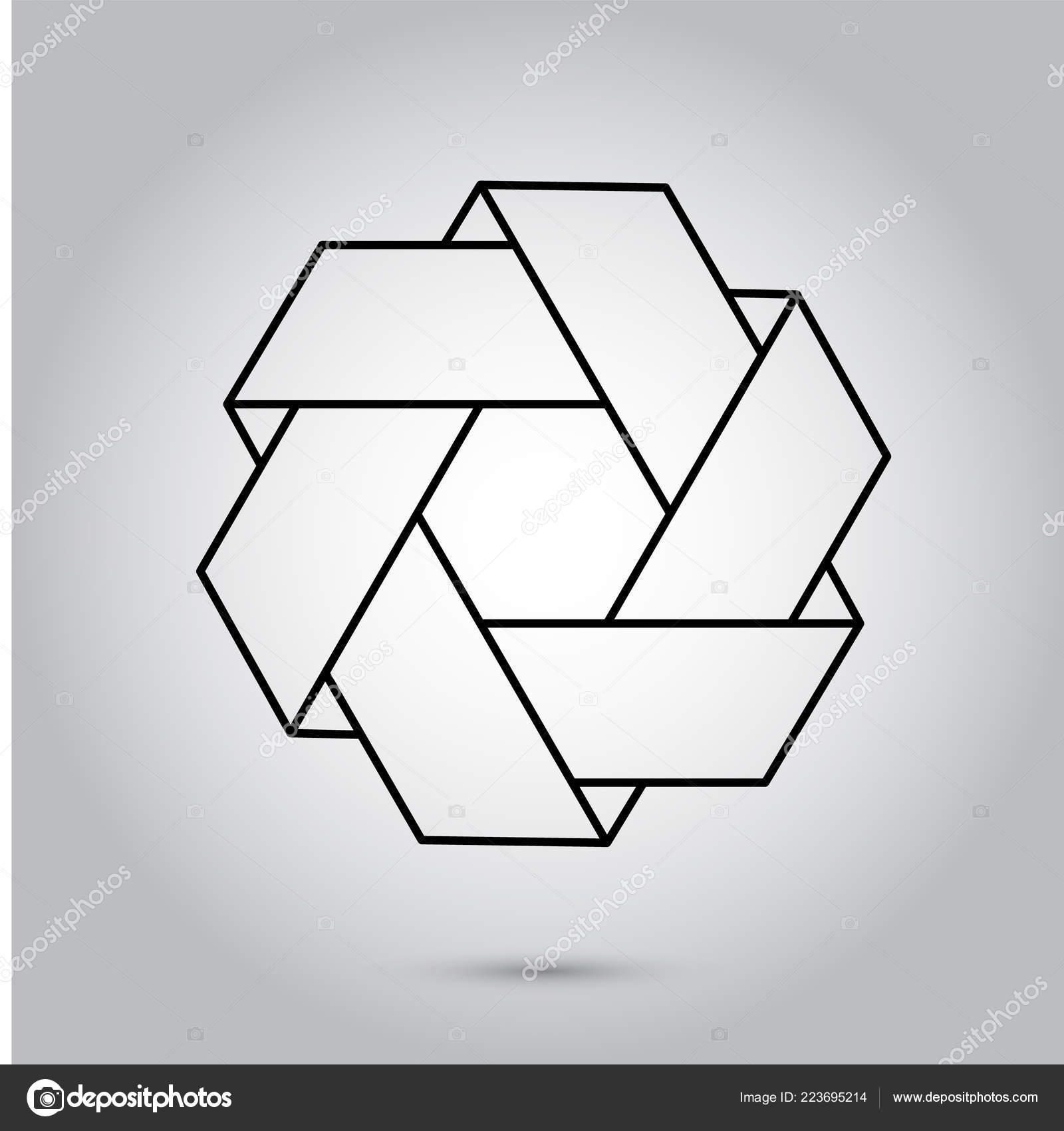 impossible geometry symbols vector