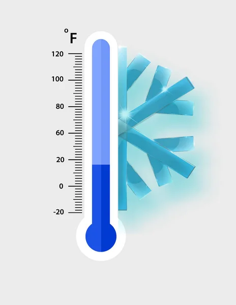 Celsius meteorology thermometers measuring. cold, vector illustration.  Thermometer equipment showing cold weather Stock Vector