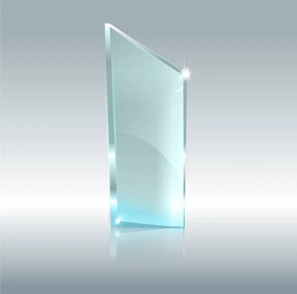 Glas transparent banner. Vector glasplattor med plats för inskriptioner isolerad på transparent bakgrund. Planglas. Realistisk 3d-design. Transparent vektorobjekt . — Stock vektor