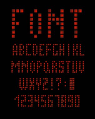Soyut teknoloji kıyamet yazı tipi ve alfabe. techno etkisi logo tasarımları. Tipografi dijital alanı kavramı. vektör çizim - vektör