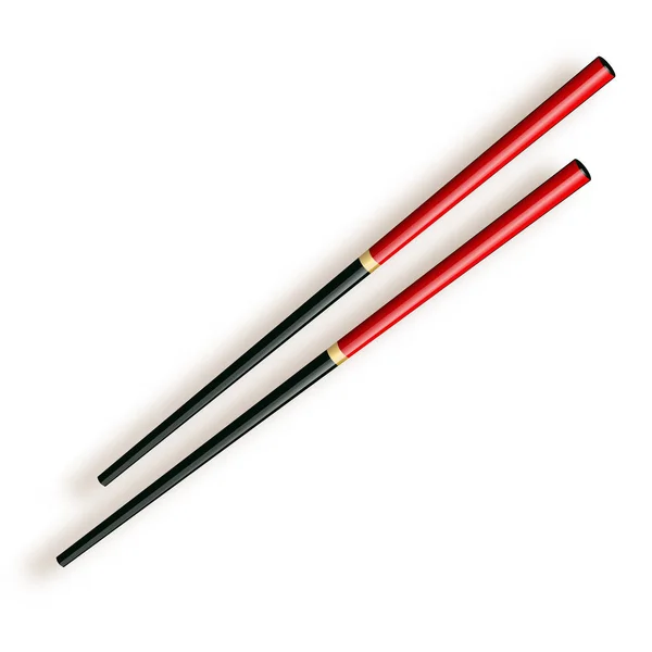 Chopsticks. Helicópteros de madeira isolados sobre fundo branco . —  Vetores de Stock