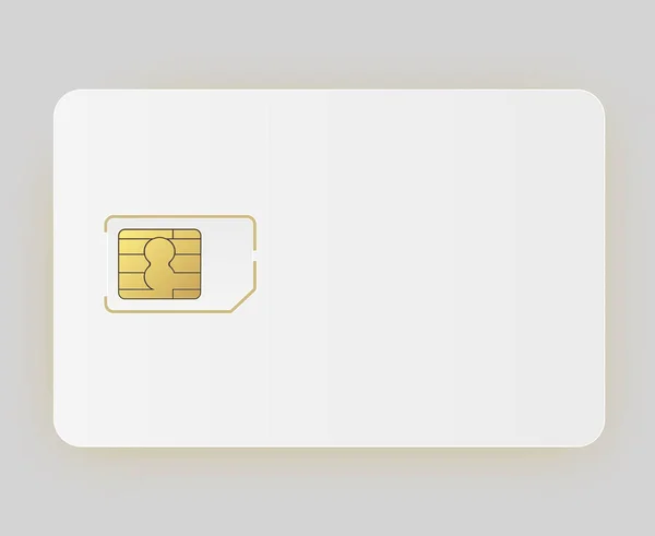 Vector Sim Móvil Teléfono Celular Tarjeta Sim Chip Aislado en Fondo. Ilustración de stock vectorial . — Archivo Imágenes Vectoriales