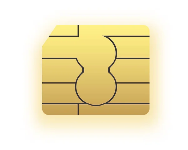 Chip vettoriale nano cellulare Sim Card isolato sullo sfondo. Illustrazione dello stock vettoriale . — Vettoriale Stock