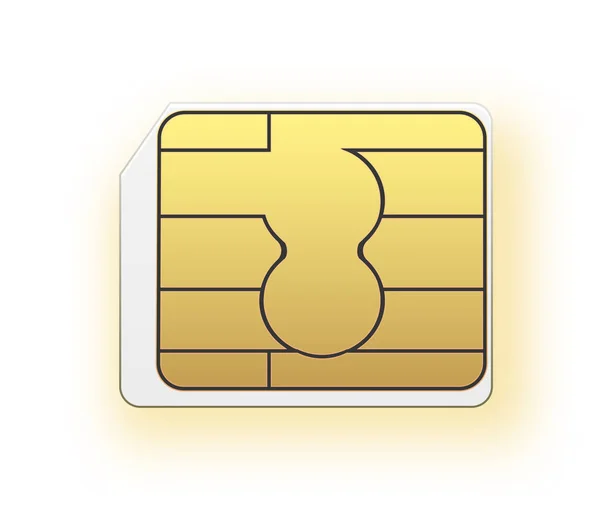 ベクトル マイクロ Sim 携帯電話携帯電話 Sim カード チップの背景に分離されました。ベクトル ストック イラスト. — ストックベクタ