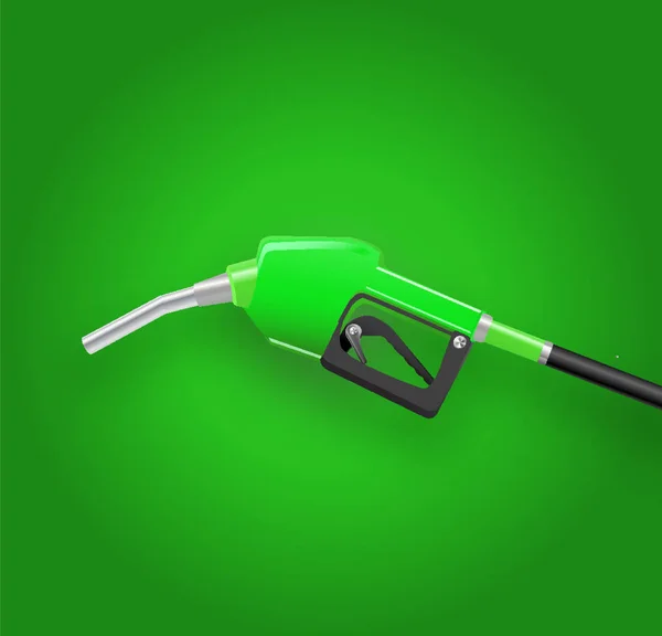 Filling gun. gas refueling nozzle, gasoline pump 3d render. Fuel vector illustration. — Stock Vector