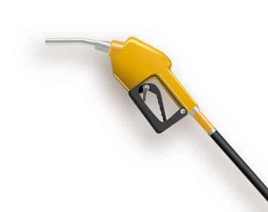 Yakıt kabına basit 3d tarzı. Beyaz arka plan üzerinde izole vektör çizim