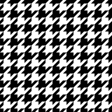 Siyah-beyaz desen Houndstooth seamless modeli siyah beyaz