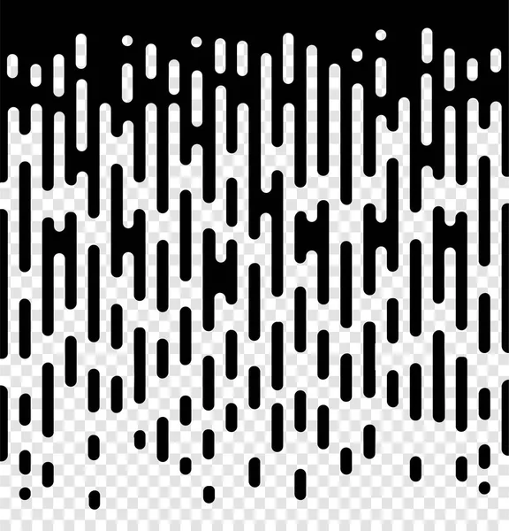 Vector Halftone Transizione Astratto Carta da parati Pattern. Sfondo senza cuciture bianco e nero linee arrotondate irregolari per il design moderno sito web piatto. - Vettore — Vettoriale Stock