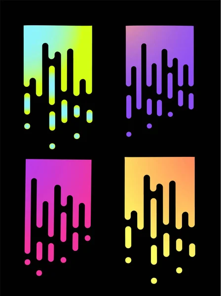 Set of Abstract Colorful Arrow, Fly, Forward logo. Dots, Dotted, Sparkle, Pixels, Square, Circle, Circular halftone shape Symbol and Icon Vector Design Elements
