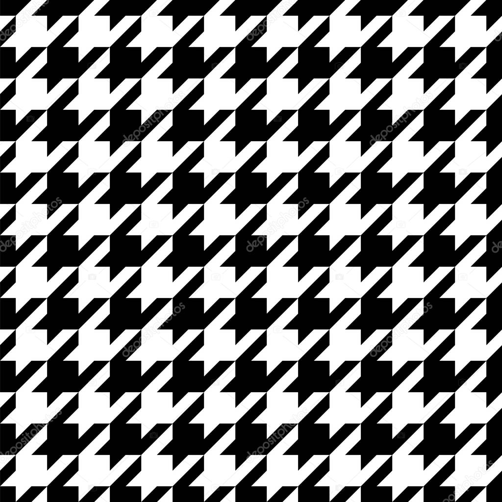 Black and white pattern Houndstooth seamless pattern black and white