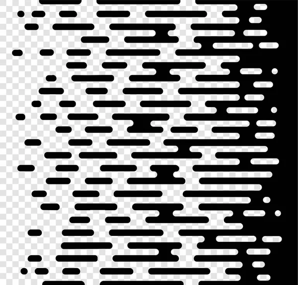 Vector Halftone Transition Abstract Wallpaper Pattern. Seamless Black And White Irregular Rounded Lines Background for modern flat web site design. - Vector — Stock Vector