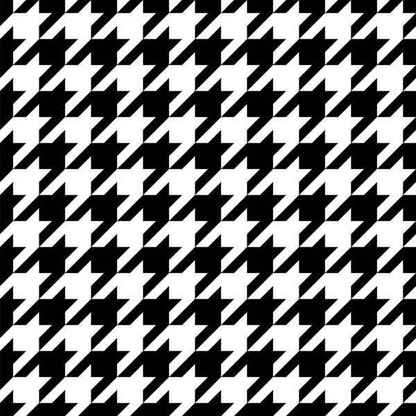 Zwart-wit patroon Houndstooth naadloze patroon zwart-wit — Stockvector