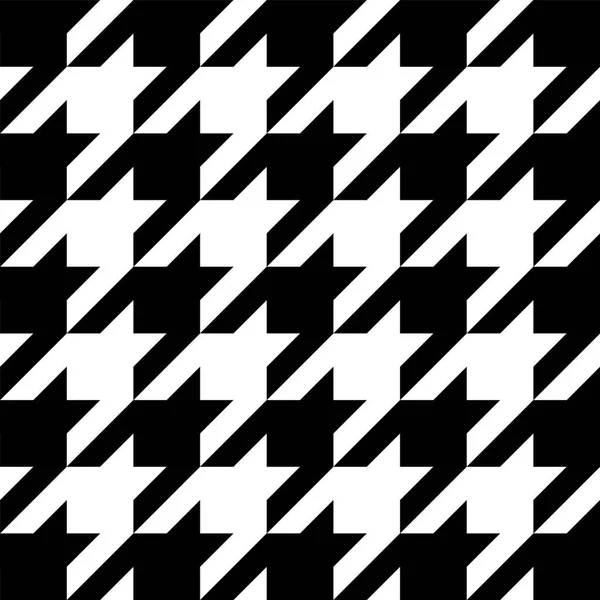 흑인과 백인 패턴 Houndstooth 원활한 패턴 흑인과 백인 — 스톡 벡터