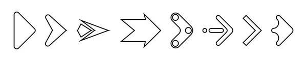 Conjunto de setas vetoriais pretas. Ícone de seta. Ícone vetorial de seta. Seta. Coleção vetorial de setas — Vetor de Stock