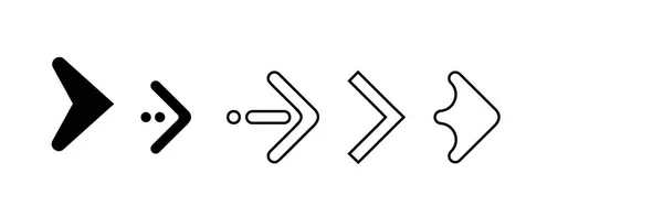 Set van zwart vector pijlen. Het pictogram van de pijl. Pictogram pijl-vector. Pijl. Pijlen vector collectie — Stockvector