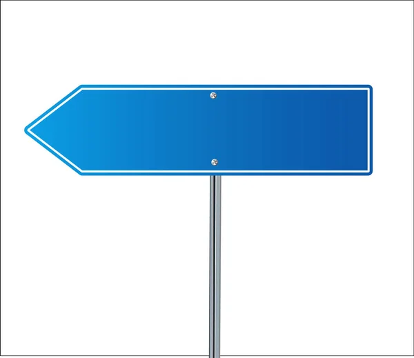 Yan yol mavi tabelası. 3d illüstrasyon beyaz arkaplanda izole edildi