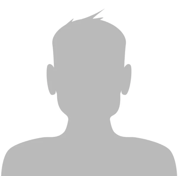 Άντρας Προκαθορισμένη Τοποθέτηση Προφίλ Avatar Γκρι Εικόνα Απομονωμένη σε Λευκό Φόντο. Εικονογράφηση διανύσματος — Διανυσματικό Αρχείο