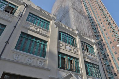 Hong Kong eski tarzı ev mavi ev dış