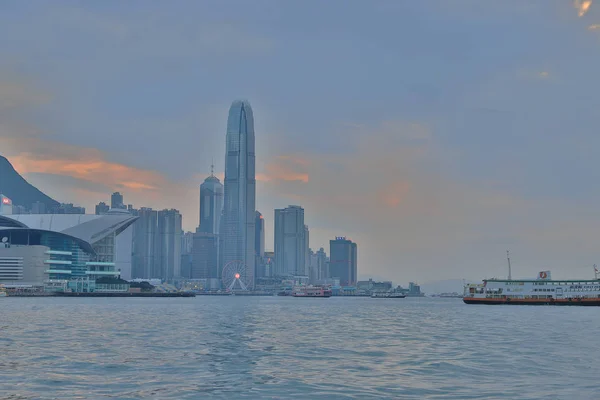 Cél Szemszögéből Megfigyelni Victoria Harbour — Stock Fotó