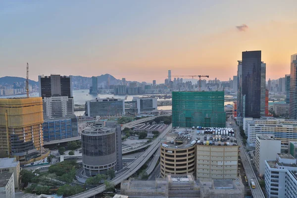 工业建筑和商业区 Kowloo — 图库照片