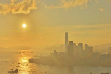 gün batımında cityscape İskoç Hill