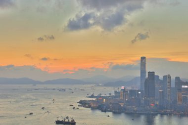 gün batımında cityscape İskoç Hill