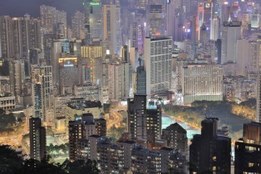 Hong Kong İskoç Tepesi'nden Island view.