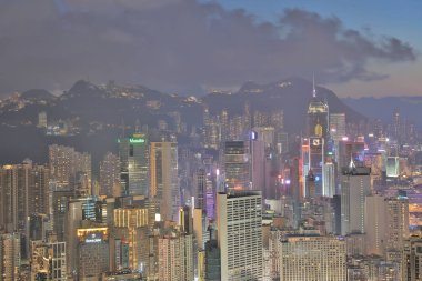 Hong Kong İskoç Tepesi'nden Island view.