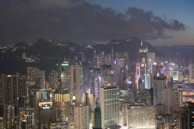 Hong Kong İskoç Tepesi'nden Island view.