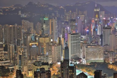 Hong Kong İskoç Tepesi'nden Island view.