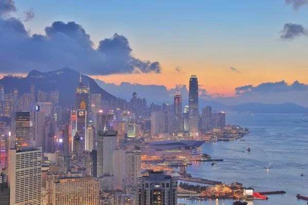 Hong Kong Cityscape Victoria Limanı — Stok fotoğraf