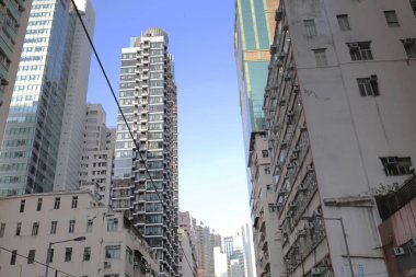 Eski bir apartman binası ilçe şek Tong Tsui 