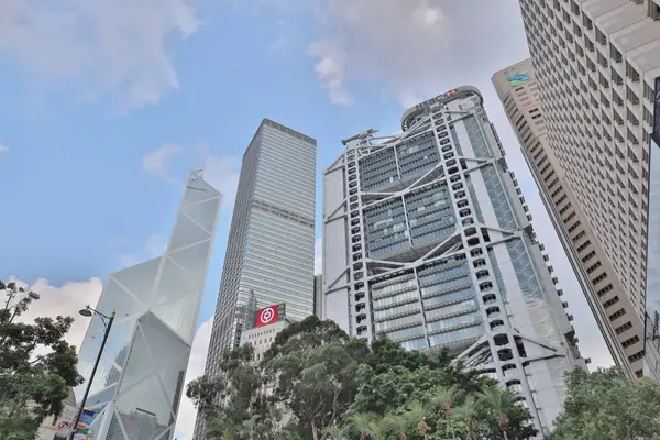 Moderní Město Mrakodrapů Central Hong Kong — Stock fotografie