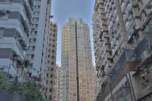 Een Oude Flatgebouw District Shek Tong Tsui — Stockfoto