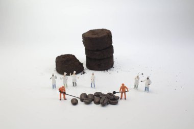 kahve fasulyesi, seçici odak ile çalışan bir kişi